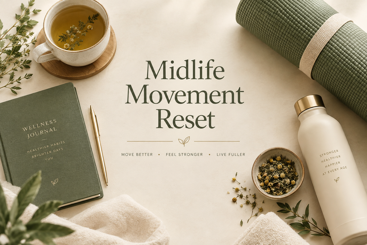 Midlife Movement Reset digital programme cover by VEYORA