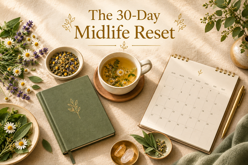 The 30-Day Midlife Reset digital guide cover by VEYORA